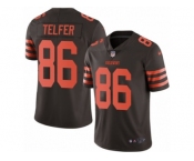 Youth Nike Cleveland Browns #86 Randall Telfer Limited Brown Rush Vapor Untouchable NFL Jersey