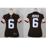 nike women nfl jerseys cleveland browns #6 hoyer brown[nike]