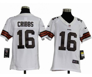 nike youth nfl jerseys cleveland browns #16 joshua cribbs white[nike]