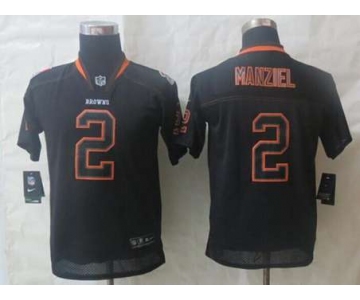 nike youth nfl jerseys cleveland browns #2 manziel black[Elite lights out]