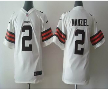 nike youth nfl jerseys cleveland browns #2 manziel white[nike]
