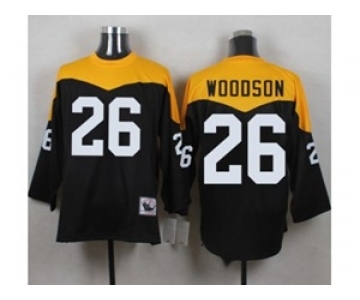 Mitchell And Ness 1967 Pittsburgh Steelers #26 Rod Woodson Black Yelllow Throwback Mens Stitched NFL Jersey
