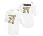 Retro Brand Men Colorado Buffaloes #21 Sanders White jerseys
