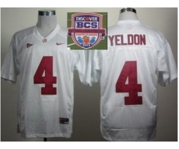ncaa alabama crimson tide #4 yeldon white[2013 bcs]