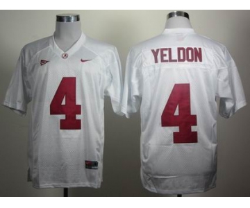 ncaa alabama crimson tide #4 yeldon white