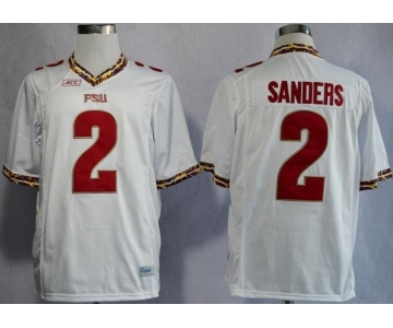 ncaa florida state seminoles #2 sanders white[fsu]