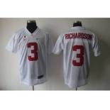ncaa jerseys alabama crimson tide #3 richardson white[2016][richardson]