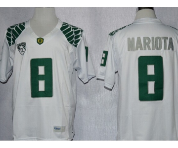 ncaa jerseys oregon ducks #8 marcus mariota white