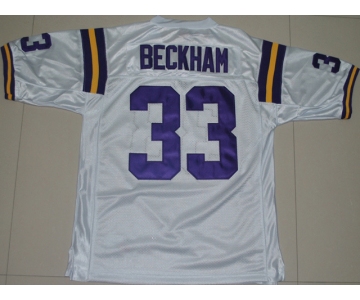 ncaa (lsu tigers) #33 odell beckham white
