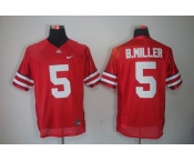 ncaa ohio state buckeyes #5 b.miller red
