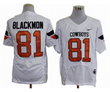 ncaa oklahoma state cowboys #81 blackmon white