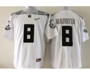 ncaa oregon ducks #8 marcus mariota white jerseys