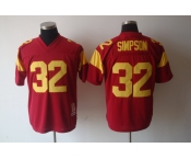 ncaa (usc trojans) #32 simpson red
