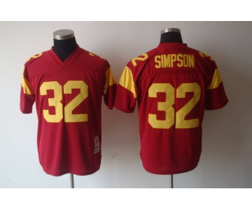 ncaa (usc trojans) #32 simpson red