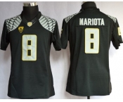 Oregon Ducks #8 Marcus Mariota 2013 Black Limited Womens Jersey