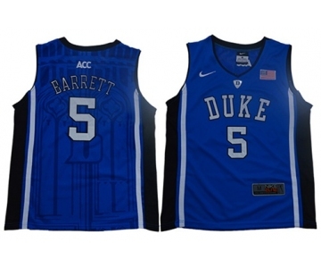 Blue Devils #5 R.J. Barrett Blue Black Basketball Elite Stitched Youth College Jersey