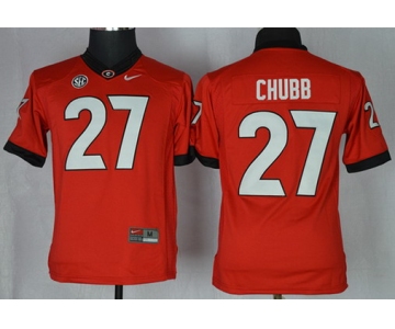 Georgia Bulldogs #27 Nick Chubb 2013 Red Limited Kids Jersey