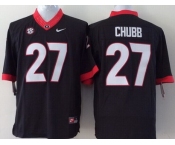 Georgia Bulldogs #27 Nick Chubb 2014 Black Limited Kids Jersey