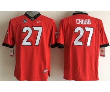 Georgia Bulldogs #27 Nick Chubb 2014 Red Limited Kids Jersey