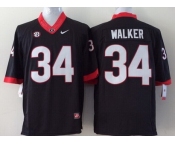 Georgia Bulldogs #34 Herschel Walker 2014 Black Limited Kids Jersey