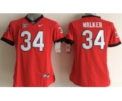 Georgia Bulldogs #34 Herschel Walker 2014 Red Limited Kids Jersey
