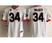 Georgia Bulldogs #34 Herschel Walker 2014 White Limited Kids Jersey