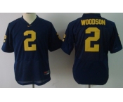 Michigan Wolverines #2 Charles Woodson Navy Blue Kids Jersey
