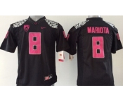 Oregon Duck #8 Marcus Mariota 2014 Black With Purple Limited Kids Jersey
