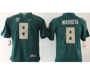 Oregon Ducks #8 Marcus Mariota 2014 Dark Green Limited Kids Jersey