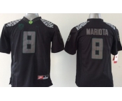 Oregon Ducks #8 Marcus Mariota 2014 Lights Black Out Limited Kids Jersey