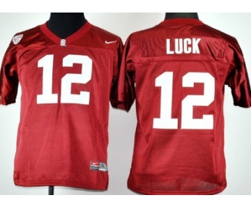 Stanford Cardinals #12 Andrew Luck Red Kids Jersey