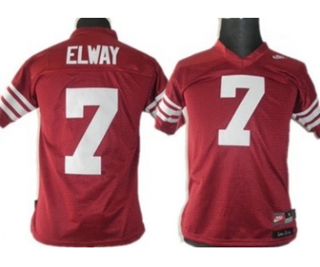 Stanford Cardinals #7 Elways Red Kids Jersey