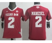 Texas A&M Aggies #2 Johnny Manziel Red Kids Jersey