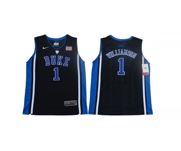 Youth Duke Blue Devils #1 Zion Williamson Black Youth Nike College Basketball Jersey