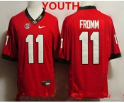 Youth Georgia Bulldogs #11 Jake Fromm Red Limited College Football Stitched Nike NCAA Jersey