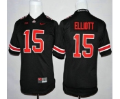 Youth Ohio State Buckeyes #15 Ezekiel Elliott Black With Red College Football Nike Limited Jersey