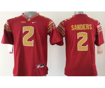 youth ncaa jerseys florida state seminoles #2 sanders red[new]