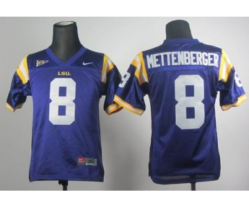 youth ncaa jerseys lsu tigers #8 mettenberger purple