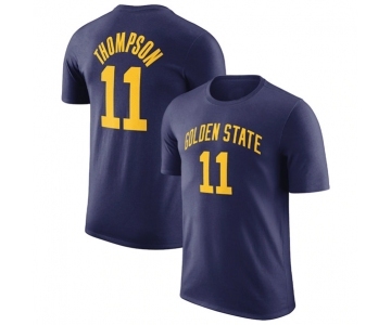 Men's Golden State Warriors #11 Klay Thompson Navy 2022-23 Statement Edition Name & Number T-Shirt