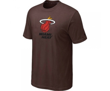NBA Miami Heat Big & Tall Primary Logo Brown T-Shirt