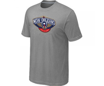 NBA New Orleans Pelicans Big & Tall Primary Logo L.Grey T-Shirt
