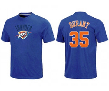 NBA  Oklahoma City Thunder #35 Kevin Durant Blue T-Shirt[Royal]