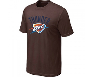 NBA Oklahoma City Thunder Big & Tall Primary Logo Brown T-Shirt