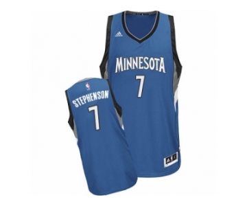 Men's Adidas Minnesota Timberwolves #7 Lance Stephenson Swingman Slate Blue Road NBA Jersey