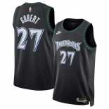 Men's Minnesota Timberwolves #27 Rudy Gobert Black 2025 Classic Edition Stitched Jersey Men's Minnesota Timberwolves #27 Rudy Gobert Black 2025 Classic Edition Stitched Jersey