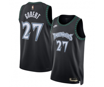 Men's Minnesota Timberwolves #27 Rudy Gobert Black 2025 Classic Edition Stitched Jersey
