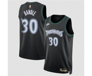 Men's Minnesota Timberwolves #30 Julius Randle Black 2025 Classic Edition Stitched Jersey