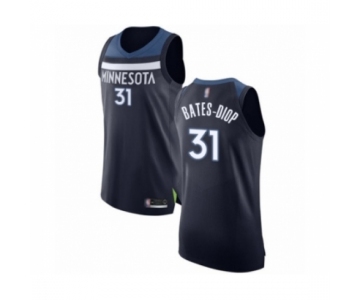Men's Minnesota Timberwolves #31 Keita Bates-Diop Authentic Navy Blue Basketball Jersey - Icon Edition