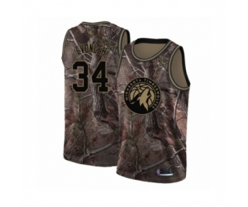 Men's Minnesota Timberwolves #34 Noah Vonleh Swingman Camo Realtree Collection Basketball Jersey