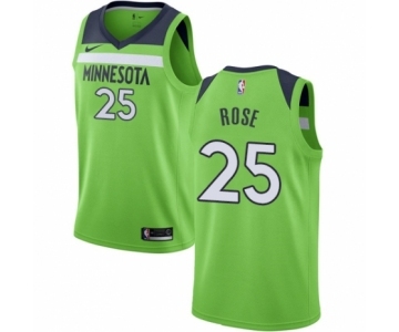 Men's Nike Minnesota Timberwolves #25 Derrick Rose Authentic Green NBA Jersey Statement Edition